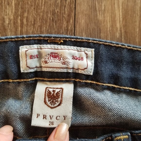 PRVCY Santa Monica Low Rise Dark Wash Bootcut Jeans Size 26 - Picture 7 of 13